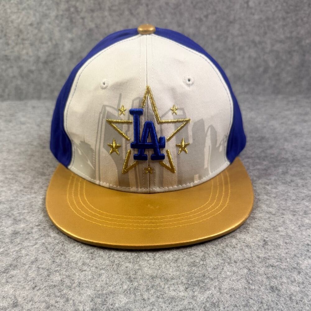 LA Dodgers 2021 Q-Cells Stadium Giveaway SGA Snapback Hat Gold Star